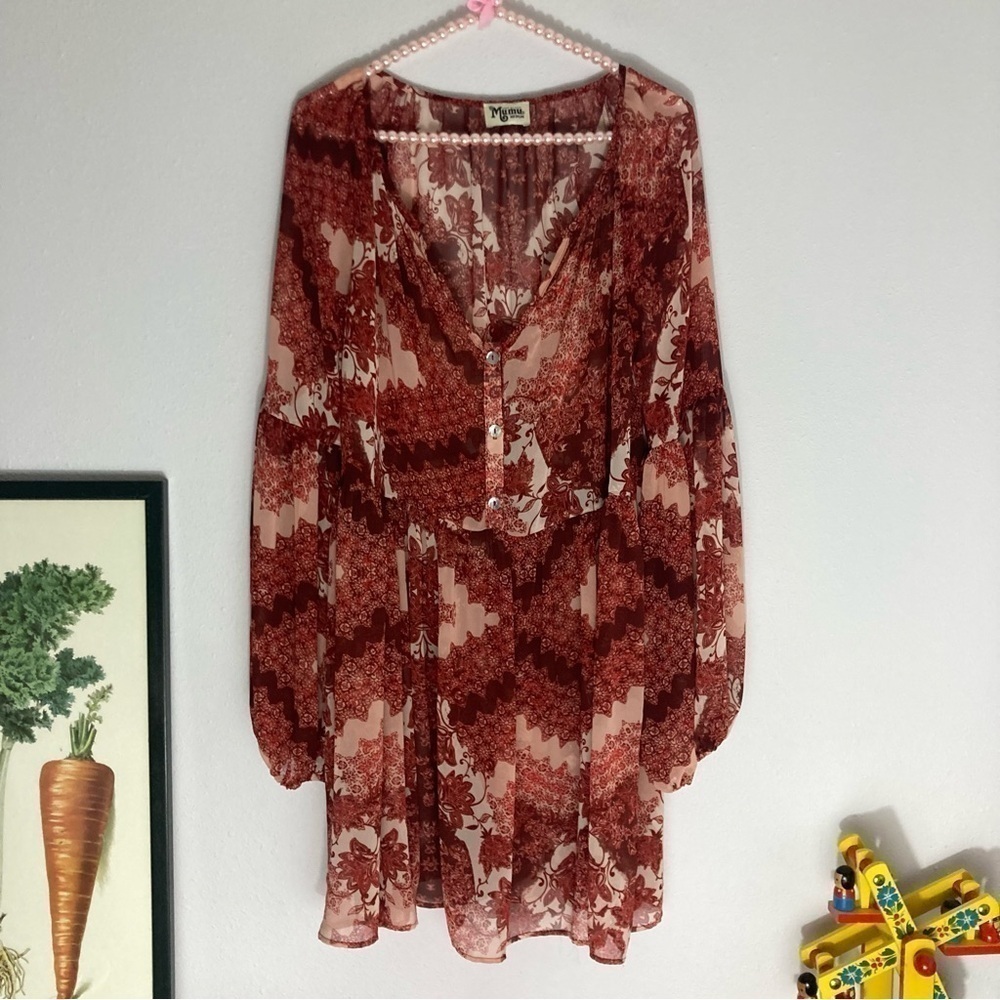Show Me Your Mumu sheer Sienna Swing dress size M - Picture 11 of 16